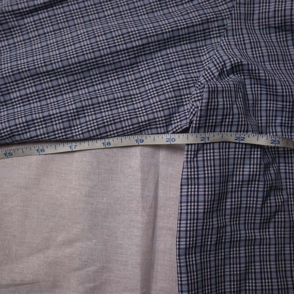 Eton Contemporary Fit Plaid Dress Shirt Blue White Men's Size 17 43 - Picture 7 of 7